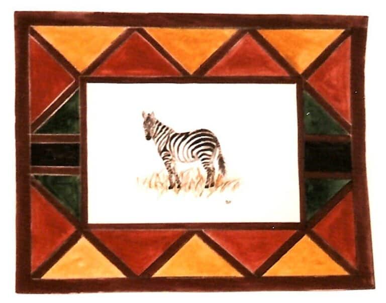 akvarell festés, zebra